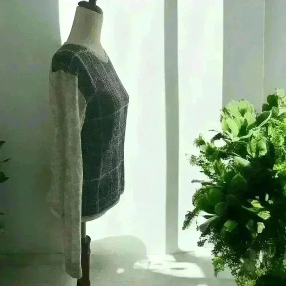 Mohair blend Plaid Sweater - Picture 4 of 6